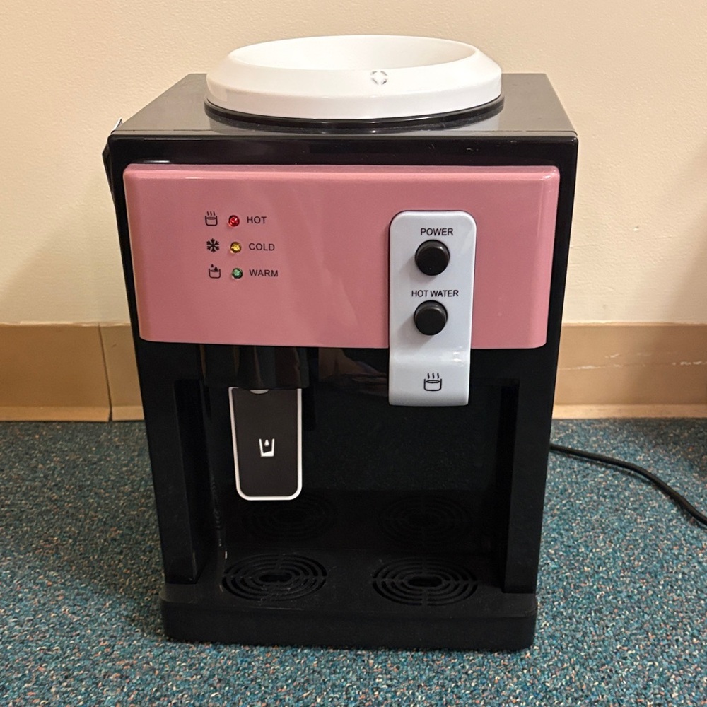 Pink and Black Water Dispenser